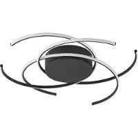 LINDBY LED taklampa Hamza , dimbar, Svart, Vardagsrum / matsal, Metall, Modern, LED-taklampa