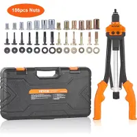 Vevor Rivet Mutter Tool, 16” Rivnut Tool Kit med 13PCS metriska och SAE dorn, 186PCS Nit Mutter, M3, M4, 10-24, M5, M6, 1/4-20, 8-32, 5/16-18, M8, 3/101, M-3, M3, 101, M3, M4, 10-24 Halvautomatisk ind