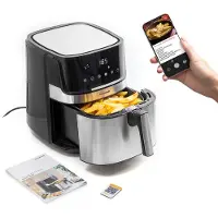 InnovaGoods Fryinn Pro 5500 Svart Luftfritös - 1700 W, 5,5 L Rostfritt Stål