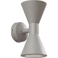 LUCANDE Utomhusbelysning , Xalor, dimbara, Grå, Balkong, Aluminium, Modern