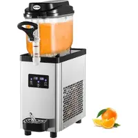 Vevor Kommersiell Slushmaskin, 6L/1,6 Gallon 25 Koppar En Skål, 705W 220V, Rostfritt Stål Margarita Smoothie Frysdryckesmaskin, Slushmaskin för Stormarknader Kaféer Restauranger Barer Hemmabruk