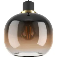 Eglo Glas pendellampa Oilella, dimbar, Svart, Vardagsrum / matsal, Glas, Pendellampa