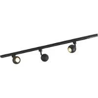 QAZQA Modernt skensystem med 3 spotlights svart 1-fas - Iconic Gissi