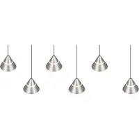 TRIO Lighting Pendellampa Romeo, Aluminium / grå / zink, Vardagsrum / matsal, Metall, Modern