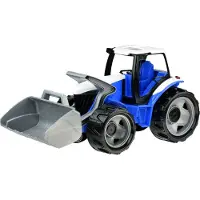 Lena GIGA TRUCKS Tractor with front loader, Traktor, Inomhus / utomhus, 3 År, Plast, Blå, Grå, Vit