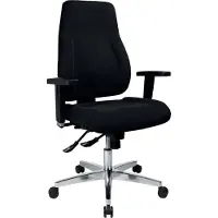 Topstar P91 - Stol - uppgift - armstöd - svängtapp - polyester - svart