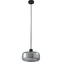 LINDBY Glas pendellampa Hildur , dimbar, Aluminium / grå / zink, Vardagsrum / matsal, Glas, Pendellampa