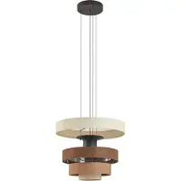 LUCANDE Taklampa , Peldano, dimbara, Brun / rost, Vardagsrum, Tyg / textil, Modern