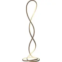 Paul Neuhaus LED golvlampa Twist, dimbar, Creme / bärnsten, Vardagsrum / matsal, Aluminium / grå / zink, Modern, LED-golvlampa