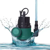 Vonroc Dränkbar pump 300W – 6500L / h | För rent och lätt förorenat vatten