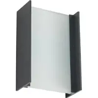 LINDBY LED-utomhusvägglampa Selqa, husnummer, antracit, IP65 Selqa, Svart, Metall, Modern, Vägglampa utomhus
