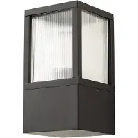 LUCANDE Vägglampa utomhus Klemens , dimbar, Svart, Aluminium / grå / zink, Modern, Utomhusvägglampa