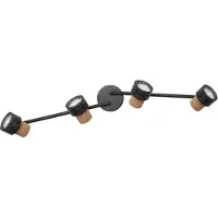 Osram takspotlight CORK, svart, 4 lampor, dimbar, GU10 dimbar, Svart, Vardagsrum / matsal, Metall