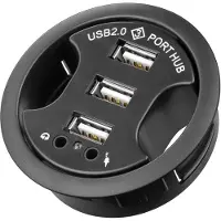 Goobay 93894, USB 2.0, 3?5mm, USB 2.0, 480 Mbit/s, Svart, 1,5 m, 60 mm
