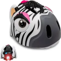 Crazy Safety Zebra, Cykelhjälm, Junior, Svart/Vit