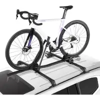 Vevor Takcykelhållare, 15 kg kapacitet, Upprätt takmonterat cykelhållare med säkert låssystem för de flesta standardtvärstänger, Upprätt takcykelhållare i aluminium, 1 cykelhållare för bil SUV, svart