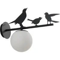 LINDBY Vägglampa utomhus Lintu Bird , dimbar, Svart, Metall, Lantlig / rustik, Utomhusvägglampa