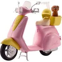 Barbie Mo-Ped Scooter med Docka & Hund