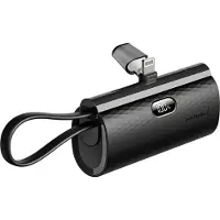 Forcell F-ENERGY Power Plug F5K3 powerbank 5,000mAh with built-in connector for Lightning 8-PIN PD 20W black