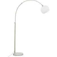 LINDBY Golvlampa Alverton , Vitt / opal, Vardagsrum / matsal, Metall, Modern, Golvlampa
