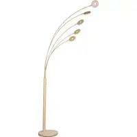 FISCHER&HONSEL GMBH LED golvlampa Dent, dimbar, Creme / bärnsten, Vardagsrum / matsal, Metall, Modern, LED-golvlampa