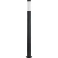 LINDBY Statius väglampa, antracit/opal, järn, 100 cm, Svart, Metall, Modern