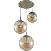 LINDBY Taklampa , Teeja, dimbara, Brons / antikmässing, Vardagsrum, Glas, Modern