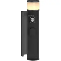 LUCANDE Utomhusbelysning , Corban, dimbara, Svart, Terrass, Aluminium, Modern