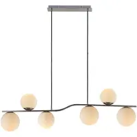 LINDBY Taklampa , Avalyn, dimbara, Metallisk, Vardagsrum, Glas, Modern