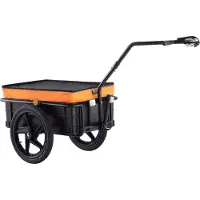 Vevor Bike Cargo Trailer, 88 lbs lastkapacitet, tung cykelvagn, hopfällbar kompakt förvaring med universalkoppling, vattentätt skydd, 16" hjul, säkra reflektorer, passar 24"-28" cykelhjul