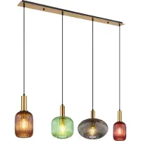 Globo Glas pendellampa Normy, dimbar, Multifärgad, Vardagsrum / matsal, Glas, Pendellampa