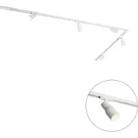 QAZQA Modernt skensystem med 5 spotlights vit 1-fas - Iconic Kohua