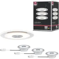 Paulmann 92907 Whirl LED-inbyggnadsbelysning Set 3 st LED LED fast installerad 4.9 W Aluminium (borstad), Satin