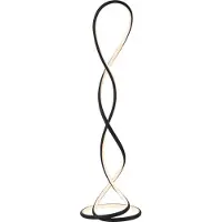 Paul Neuhaus LED golvlampa Twist, dimbar, Svart, Vardagsrum / matsal, Aluminium / grå / zink, Modern, LED-golvlampa