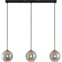 LINDBY Glas pendellampa Hiwana , dimbar, Aluminium / grå / zink, Vardagsrum / matsal, Glas, Modern, Pendellampa
