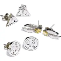 Ginza.se Harry Potter: Stud Earring Set Deathly Hallows / Golden Snitch / Platform