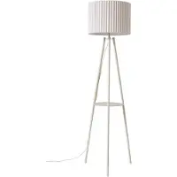 LINDBY Golvlampa , Libbie, Beige, Vardagsrum, Tyg / textil, Skandinavisk