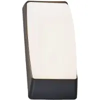 LINDBY LED utomhus vägglampa Alexey , Svart, Syntetmaterial, Modern, LED-vägglampa utomhus