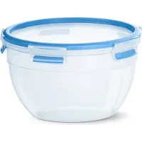 EMSA CLIP & CLOSE N10114, Container, Rund, 2,6 l, Blå, Transparent, Polypropylen (PP), Termoplastisk elastomer (TPE), Tyskland