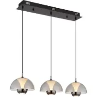 Globo Pendellampa Arus, Aluminium / grå / zink, Vardagsrum / matsal, Metall