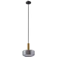 LINDBY Glas pendellampa Hildur , dimbar, Aluminium / grå / zink, Vardagsrum / matsal, Glas, Pendellampa