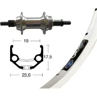 BikeParts Rigida Zac 19 6-7s Bakhjul