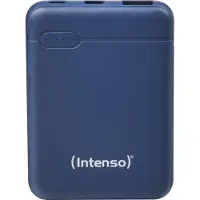 Intenso Powerbank XS5000 - Power bank - 5000 mAh - 2.1 A - 2 utdatakontakter (USB, USB-C) - på kabel: USB-C - blå