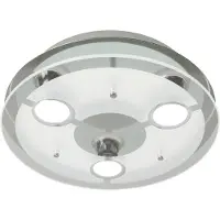 Eglo CABI taklampa i krom med satinerat och klart glas, 3L