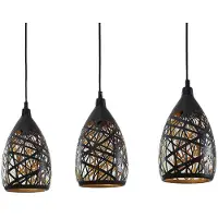 LINDBY Taklampa , Marcello, dimbara, Svart, Kök, Metall, Modern