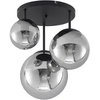 LINDBY Taklampa Teeja , dimbar, Svart, Vardagsrum / matsal, Glas, Modern, Taklampa