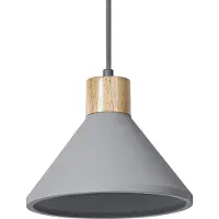 Osram Hänglampa CONCRETE WOOD, dimbar, Aluminium / grå / zink, Vardagsrum / matsal, Betong, Ungt boande, Pendellampa