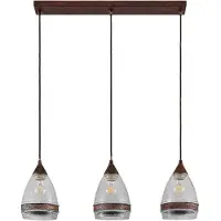 LINDBY Taklampa , Millina, dimbara, Brun / rost, Kök, Glas, Antik