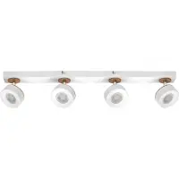 Osram LED-takspotlight PLUTO, vit, 4 spotlights metall 3 000 K PLUTO, Vitt / opal, Vardagsrum / matsal, Metall