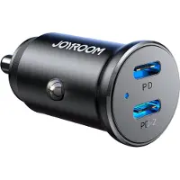 JOYROOM Bil-/laddare JR-CCN06, 30W, 3A, 2 x USB-C, svart